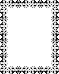 Vintage Ornamental Frame – Elegant Black Border, PNG, 300 DPI 