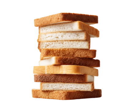 Stacked slices of bread loaf