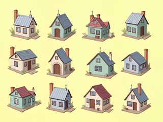 Fototapeta premium Grid of Suburban Homes