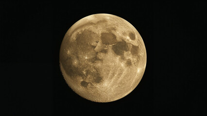 Fototapeta premium Moon Full Crater Astronomy Night Sky