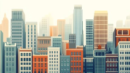 Fototapeta premium Cityscape Architecture Graphic Illustration Drawing