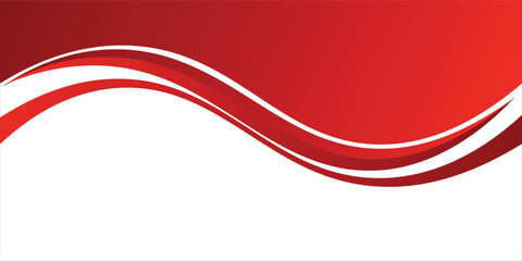 Vector red line background curve element with white space for text and message design, overlapping layers. vector abstract ilustration.