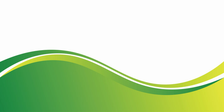 Green and Yellow wave business template with sparkle bokeh modern texture pattern for text and message website design.