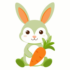 Cute Rabbit Character Vector