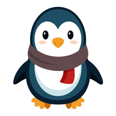 Cute Penguin with Scarf