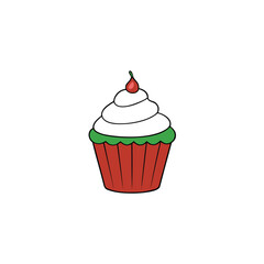 vector illustration of cupcakes