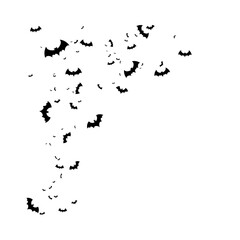 Flying Bats Silhouette for Halloween Design. Vector Illustration