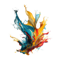 Naklejka premium Abstract splash of vibrant, multicolored liquids