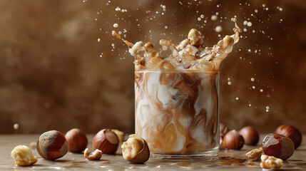 floating milk hazelnut flavor