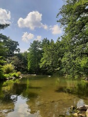 Flusslandschaft an einem Sommertag