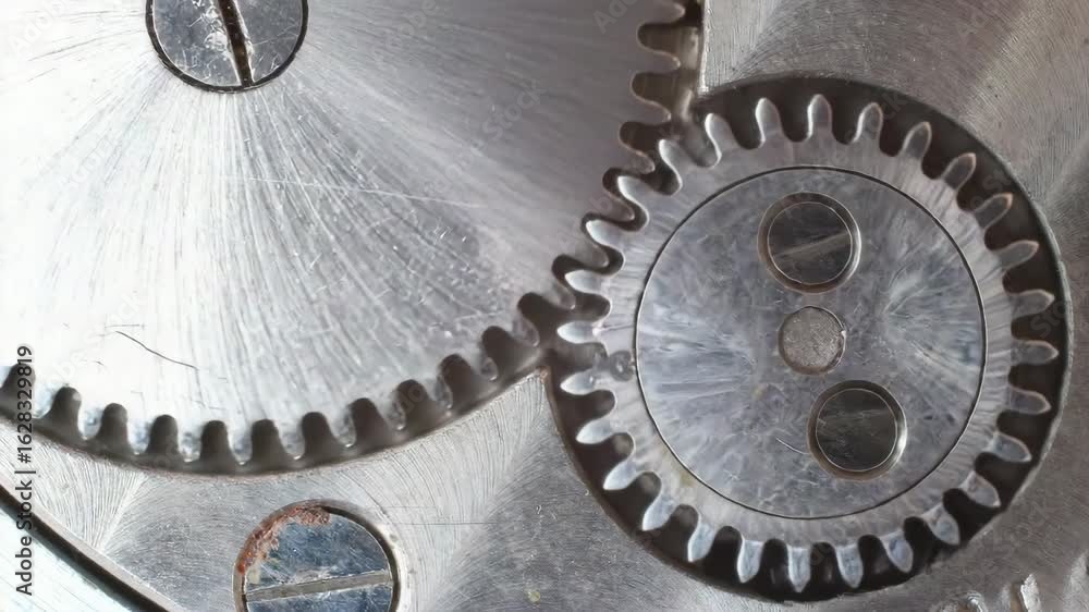 Poster close look at intricate gears in motion and design