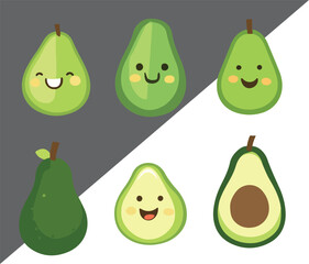 vector illustrations of avocado