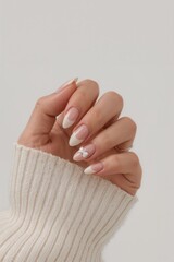 Decorated nails beauty salon women's beauty