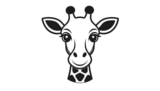 Cute giraffe head graphic