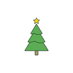 christmas tree vector illustration