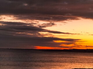 Peaceful beach scene during sunset in Egypt