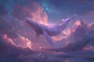 星雲のクジラ：宇宙の幻想的な風景