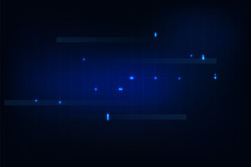 Futuristic technology grid background glowing blue particles light streaks