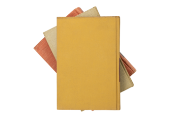 Top view of old vintage books fanned out. Antique book cover background or texture. isolated on white background with clipping path.