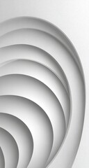 Obraz premium Abstract layered circles in soft gray tones. Co