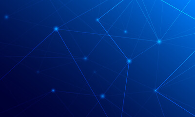 Abstract blue tech background with lines. Vector illustration