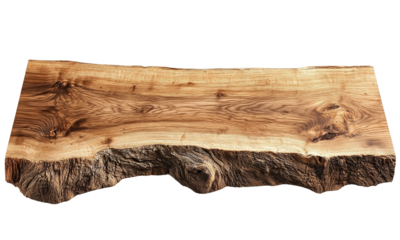 Wooden slab cutting board rustic kitchen food preparation natural environment top view artisan craft