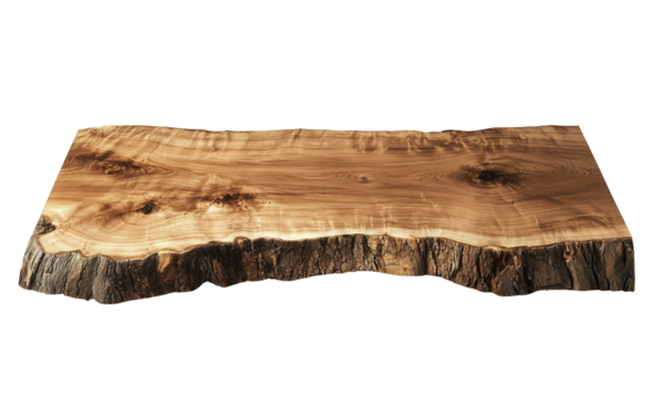 Natural wooden dining table rustic home decor kitchen environment modern aesthetic top-view perspective