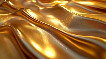 Fototapeta premium Gold fabric with a shiny texture