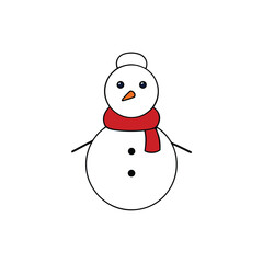 snowman on a white background