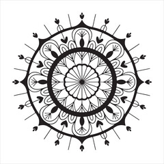 Mandala silhouette design 