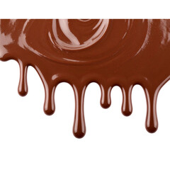 Rich, flowing chocolate sauce with glossy texture, cascading and pooling in a smooth, enticing motion.