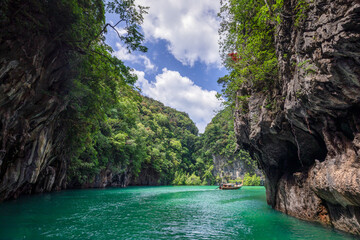 Entrance to the lagoon on Ko Hong Island in Than Bok Khorani National Park in Krabi, Thailand