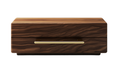 Stylish wooden drawer unit modern home furniture minimalist design close-up storage solution