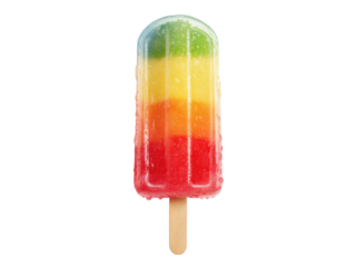 Frozen layered fruit ice pop with water droplets image, Isolated, Png Transparent Background