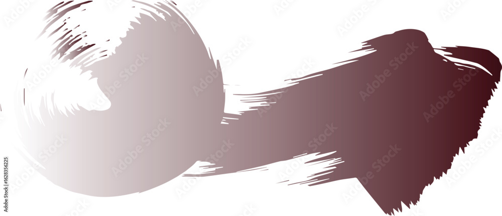 Poster abstract brush stroke arrow shape isolated on transparent background