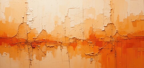 Abstract oil painting background with textural pattern and brushstrokes in pale orange
