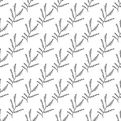 Decorative ocean plants repeat pattern with subtle details.