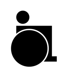 sign disabled wheelchair on white background