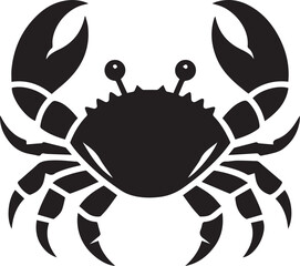 Crab Silhouette Vector Illustration – Marine Sea Animal Icon