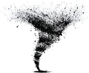 Obraz premium Black and White Tornado