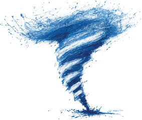 blue  and White Tornado