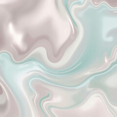 Fototapeta premium A soft, pearlescent abstract background with fluid swirls of pastel pink and mint green.