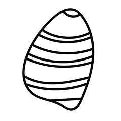 Abstract stylized shell outline illustration in vector.