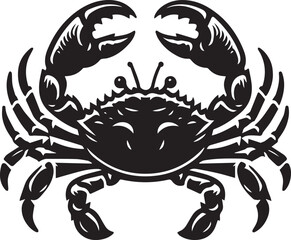 Crab Silhouette Vector Illustration – Marine Sea Animal Icon