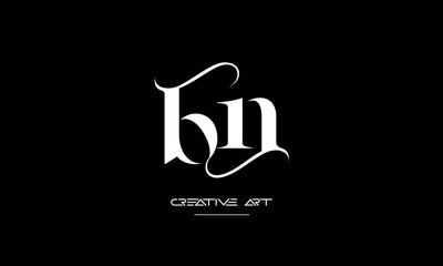 NB, BN, N, B abstract letters logo monogram