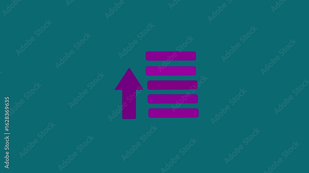 Aufkleber animation of neon menu button icon . glowing neon line restaurant menu icon on black background. win
