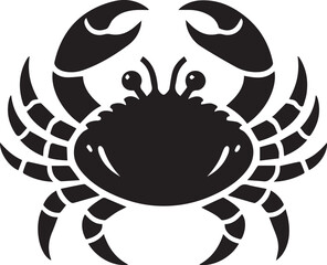 Crab Silhouette Vector Illustration – Marine Sea Animal Icon