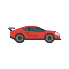 Fototapeta premium Sports Car Icon – Sleek Flat Design Illustration of a Fast High-Performance Vehicle, Modern Silhouette in Minimal Style, Isolated on White Background for Speed, Racing, and Automotive Apps