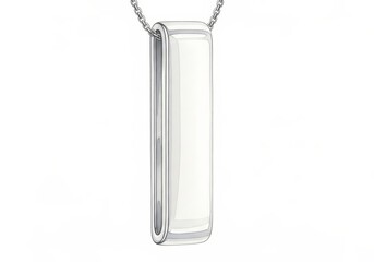 Sleek Silver Bar Pendant Necklace - Elegant silver bar pendant necklace on a delicate chain. Perfect for minimalist