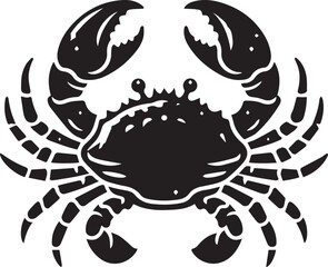 Crab Silhouette Vector Illustration – Marine Sea Animal Icon